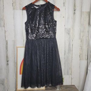 Maggie London Sequin Ballet Skirt Dress Size 6